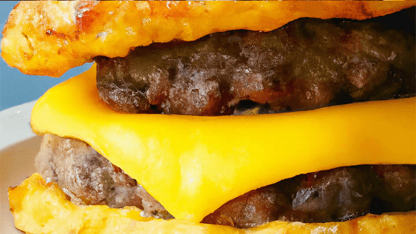 Burger Sandwich With Cheese And Bacon